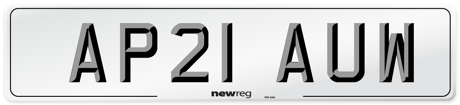 AP21 AUW Number Plate from New Reg